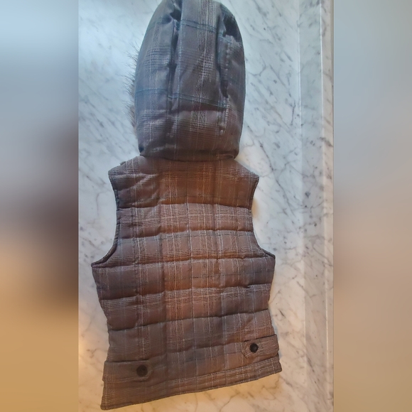 AEROPOSTALE gray down vest with detachable hood size S - Picture 3 of 6